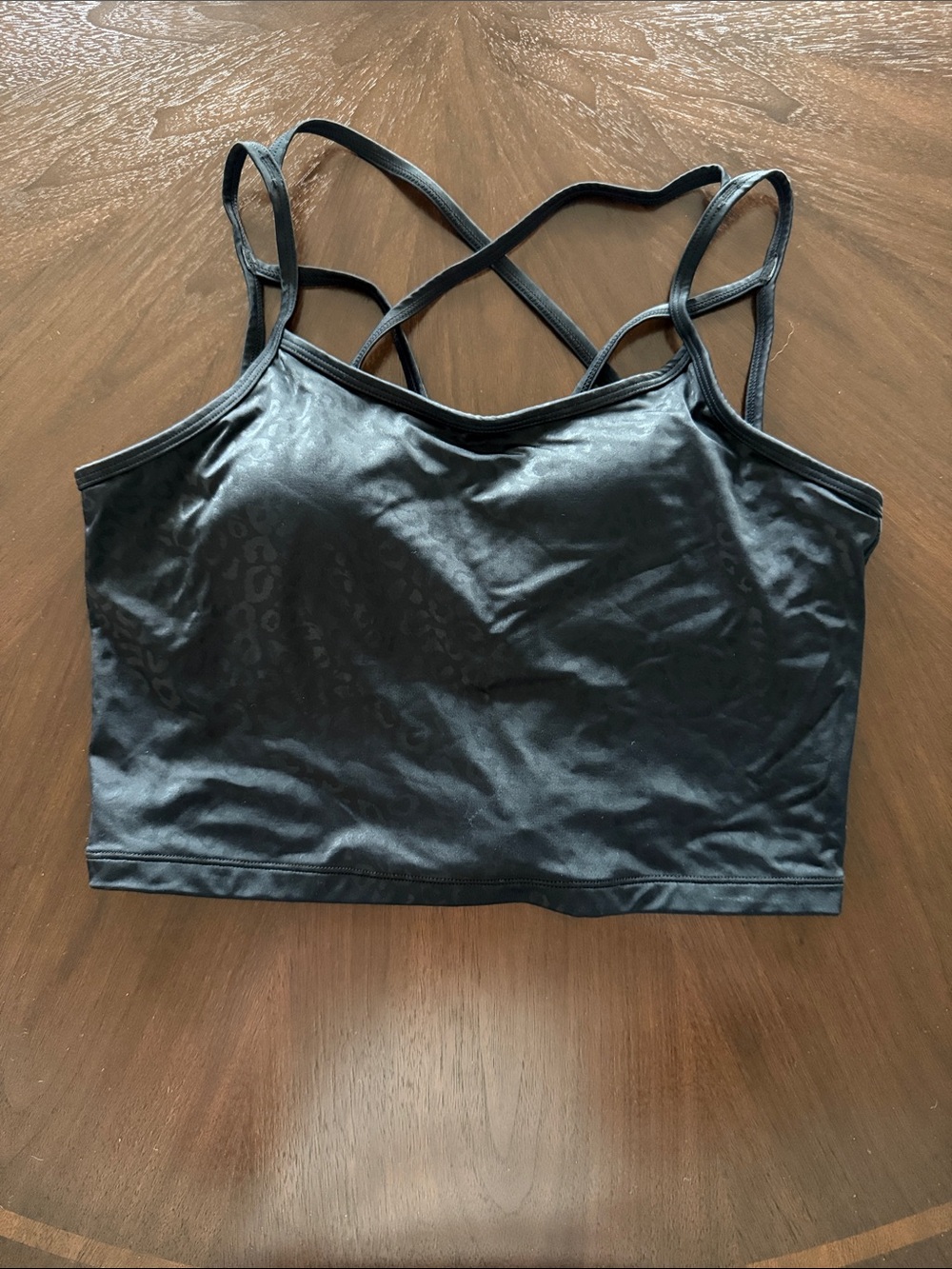 KIAVA Switchback Crop Top- Stealth Black Leopard